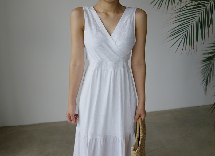 T-sale 43500-&gt;19500 이츠미 휴양지 드레스  (화이트/블랙)