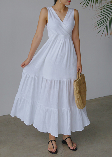 T-sale 43500-&gt;18500 이츠미 휴양지 드레스  (화이트/블랙)